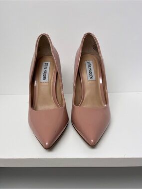 Steve Madden Nude Pink Patent Pointed-Toe Pumps